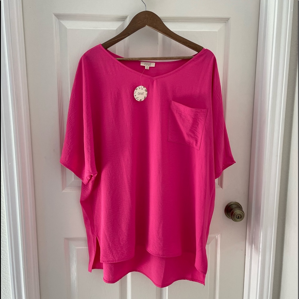 Pink Oddy Blouse 1X/XL